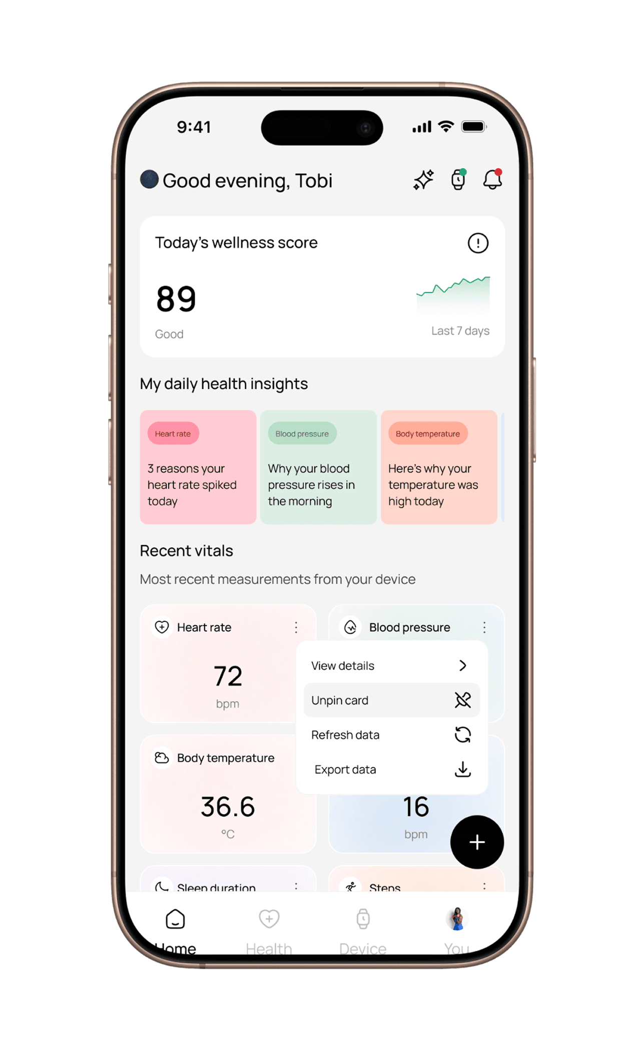 Track and understand your wellness