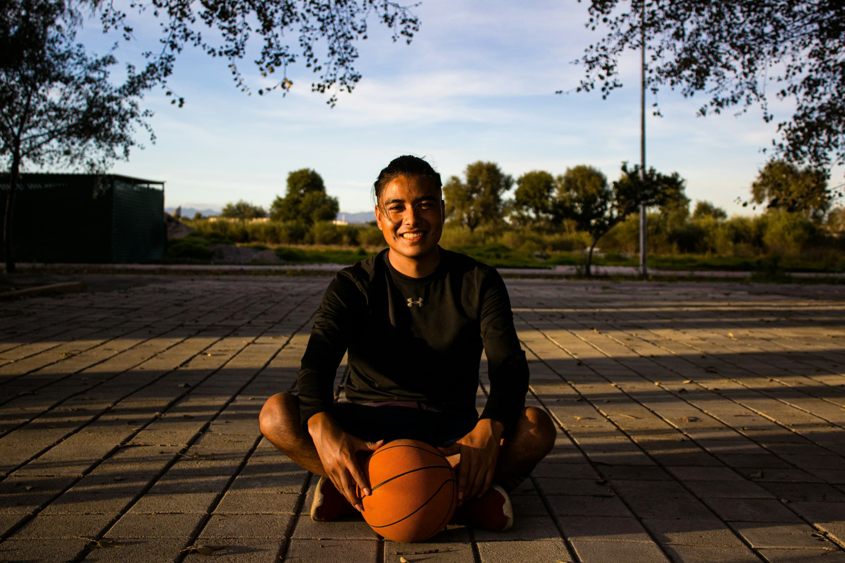 Smiling man looking at camera